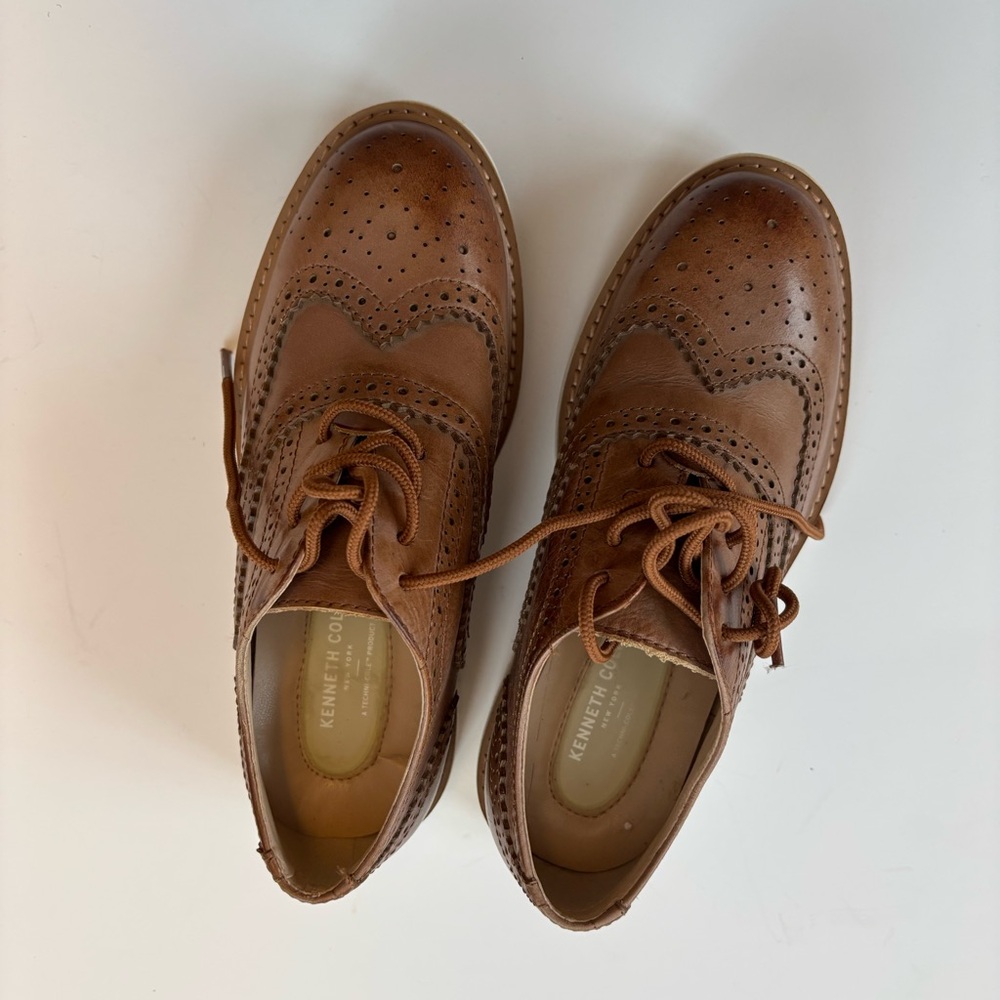 Kenneth Cole Kids Brown Brogue Dress Shoes